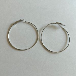 Silver hoops